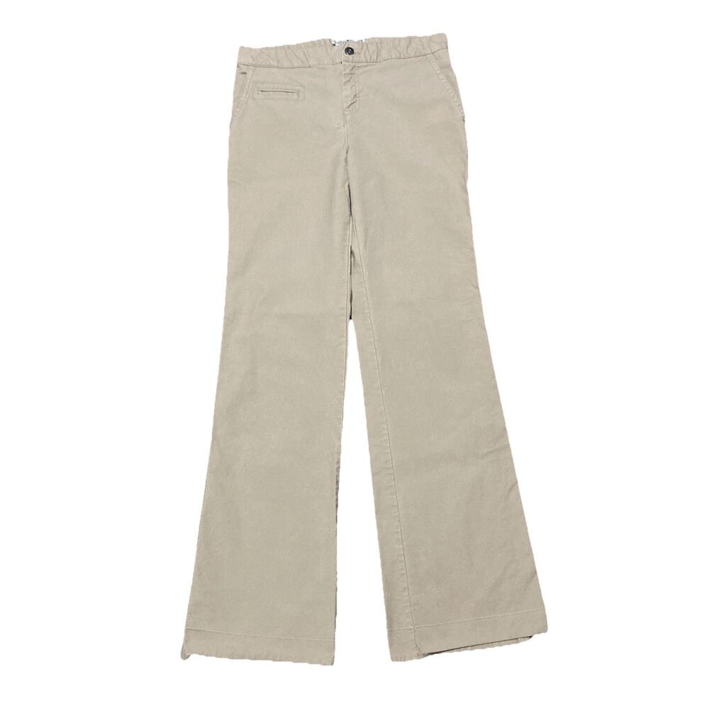 Tommy Hilfiger Stretch Chino Women's Khaki Pants Tan Flare Wide-Leg Size 8